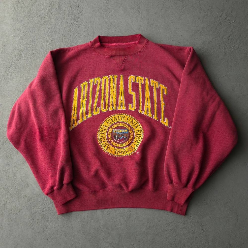 Vintage 90s Arizona State University Sweatshirt XL Maroon Sun Devils Galt Sand